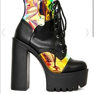 Dolls Kill Major Threat Healed Boots